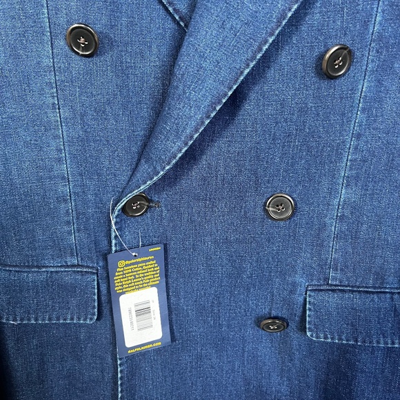 NWT Polo Ralph Lauren Morgan Slim Fit Double Breasted Denim Sport Coat SZ 38R - Picture 9 of 15